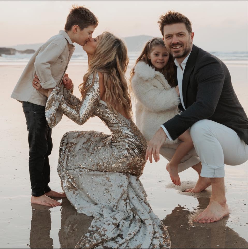 Gemma with her family at the seaside